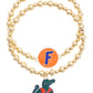 Florida Gators Ball Bead Bracelet Set of 2
