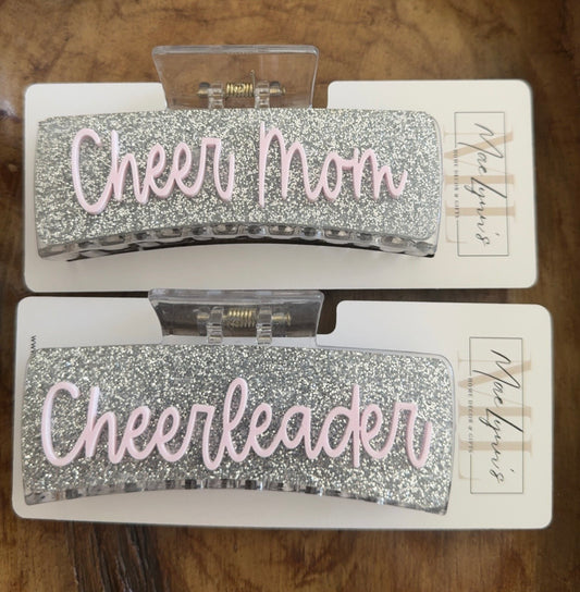 Cheer Mom & Cheerleader Claw Clip