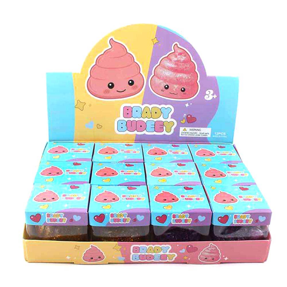 12PCS - Glitter Poop Squeeze Squishy Stress Relief Toy