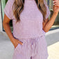 Texture Stripe Knit 2pcs Shorts Set | S-XL