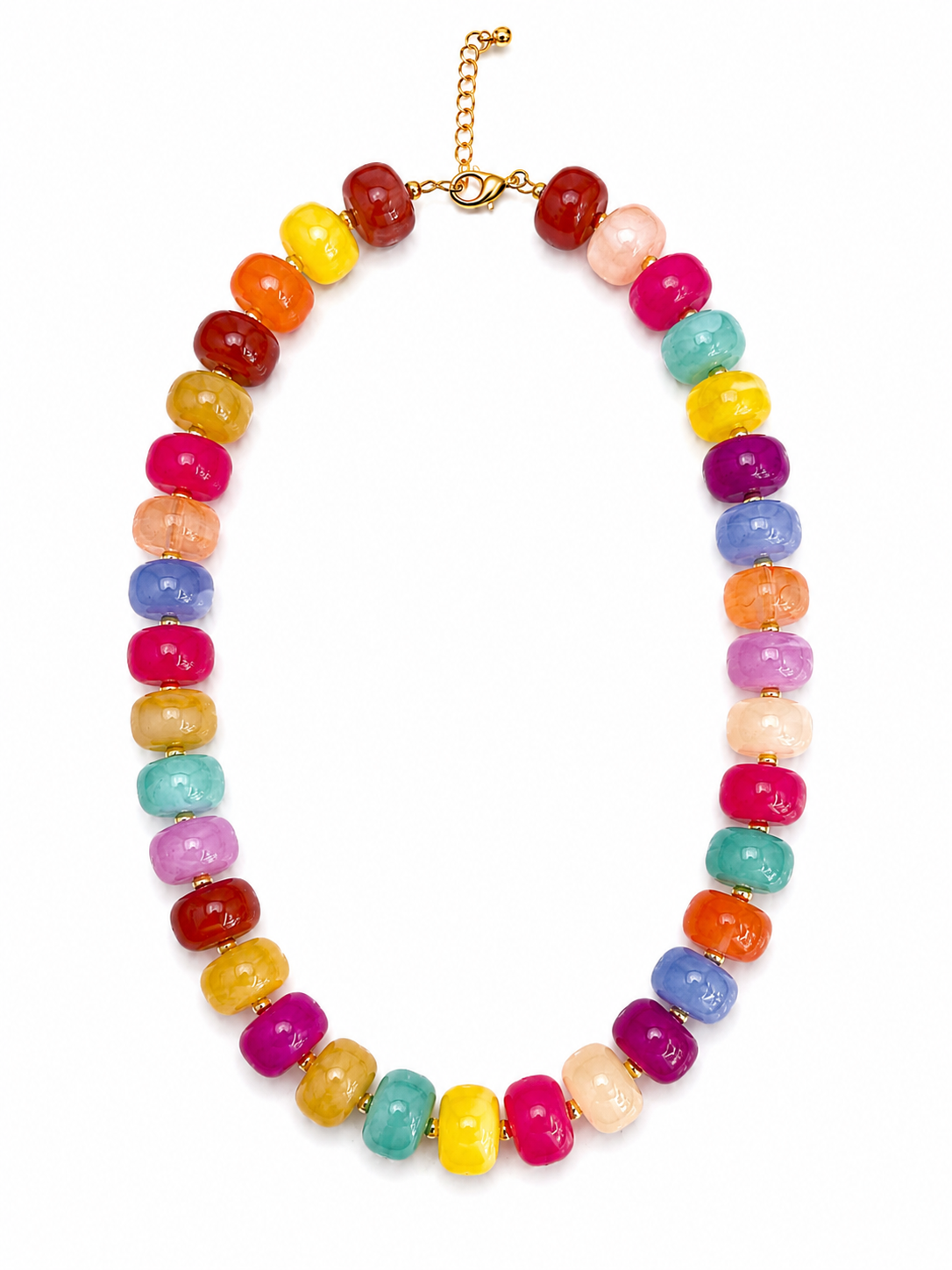 Luxe Marbled Beaded Candy Necklace