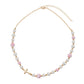 Kids Pearl, Pink Floral Bead Necklace with Cross in Body