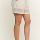 Mineral Washed Lace Trim Shorts