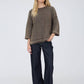 WASHED INVERTED SEAM SHORT SLEEVE SWEATSHIRT