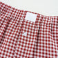 Blue Gingham Printed High Waist Shorts