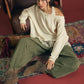 LAYERED HALTER LACE NECK OFF-SHOULDER KNIT TOP