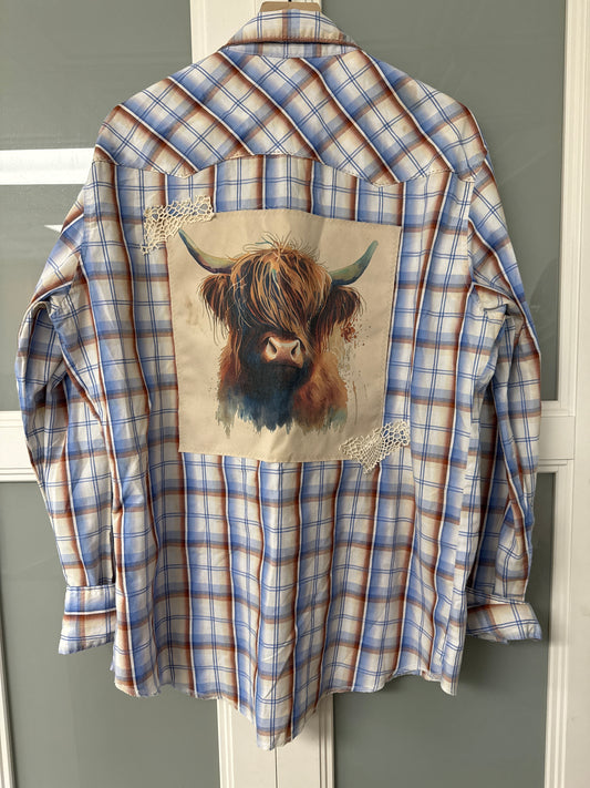Highland Cow Wrangler Western Shirt