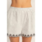 Striped Embroidered Shorts