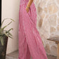 Gingham High Waist Wide Leg Pants with Pockets