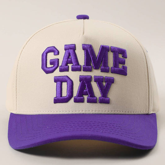 GAME DAY 3D Letter Embroidered Two-Tone Trucker Hat