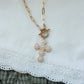 Chosen Pearl Cross Necklace 1 Peter 2:9