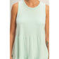 Sleeveless Crewneck Tiered Mini Dress