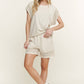 Mineral Washed Lace Trim Shorts