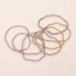 7PCS - Beaded Stretch Stackable Multi Layered Bracelets