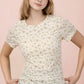 Floral Print Fitted Casual Top