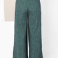 High-Waist Crinkled Wide Leg Pants Plus Size