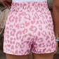 66 Leopard/Checkered High Waisted Athletic Shorts (S-XL): Blue Leopard / Missy / L