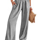 Gingham High Waist Wide Leg Pants with Pockets
