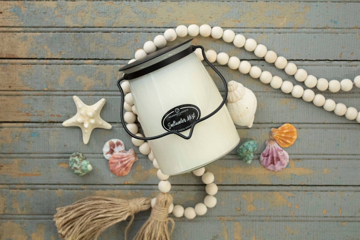 22 oz Butter Jar Candle: Saltwater Mist
