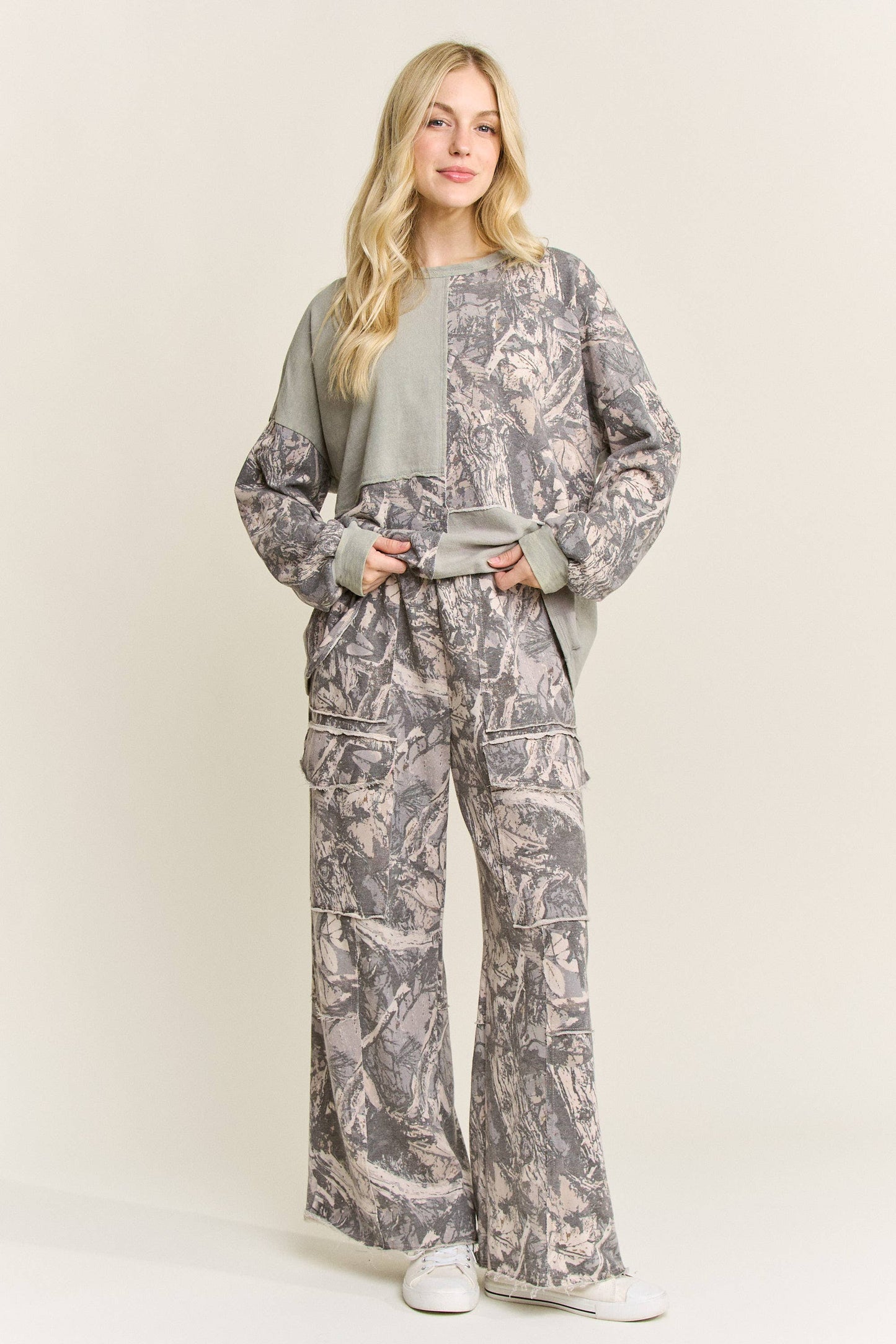 Mallory Block Tree Camo Sweatshirt