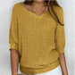 Lightweight Knit Sweater Dolman Sleeve Pullover Top