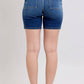 High Waist Bermudas w/ Back Flap Pockets