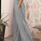 Gingham High Waist Wide Leg Pants with Pockets