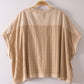 Dolman Sleeve Textured Knit Casual Top Plus Size