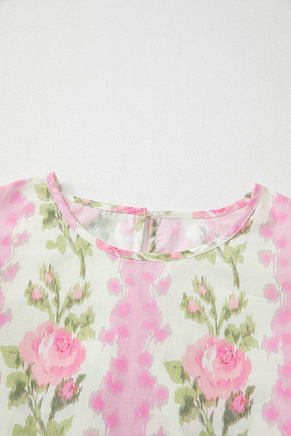 PRETTY BASH Floral Ruffle Short Sleeve Top