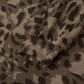 Brown Leopard Print Patchwork Pullover Drawstring Loose Pant Set