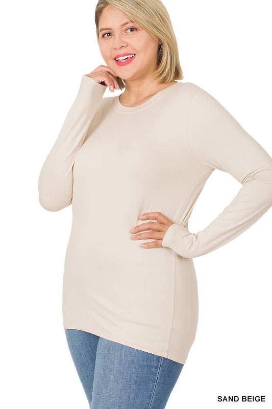 Plus Brushed Microfiber Long Sleeve