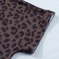 V Neck Collar Leopard Print Top and Shorts 2pcs Set