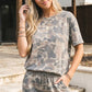 Camouflage High Waist Short Set