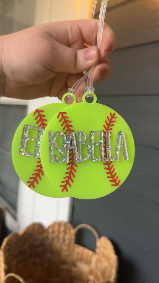 Softball Bag Tag