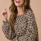 Oversized Mixed Print Sweater Knit Top