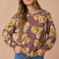 Oversized Mixed Print Sweater Knit Top