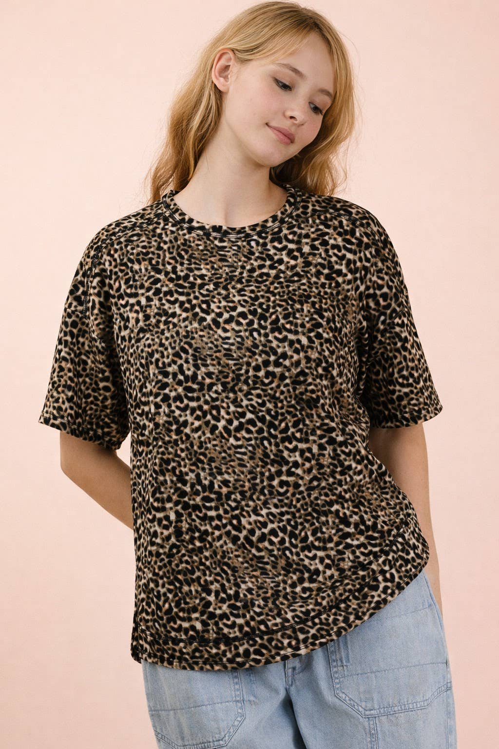 Karen Oversized Leopard Printed Knit Top