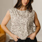 Leopard Side Tie Sleeveless Top