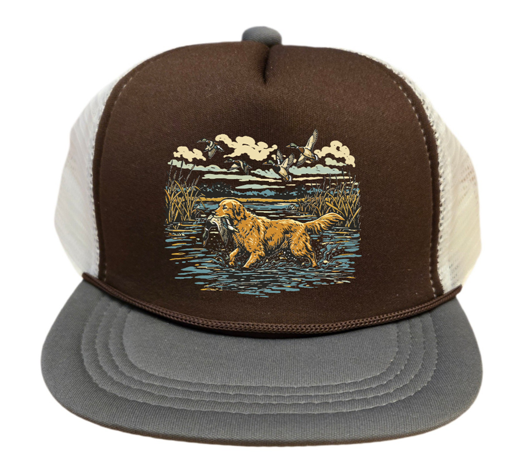 Toddler Kid's Dog Duck Hunting Trucker Hat