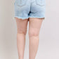 Long Cut Off 2 Button Dad Shorts - PLUS