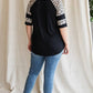 Leopard Print Raglan Short Sleeve Top