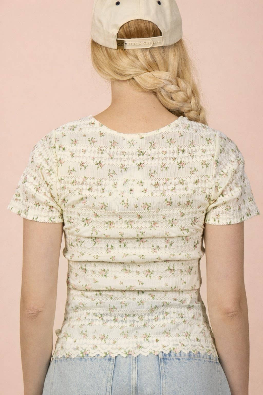 Floral Print Fitted Casual Top
