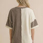 Camo Animal Print Color Block Top