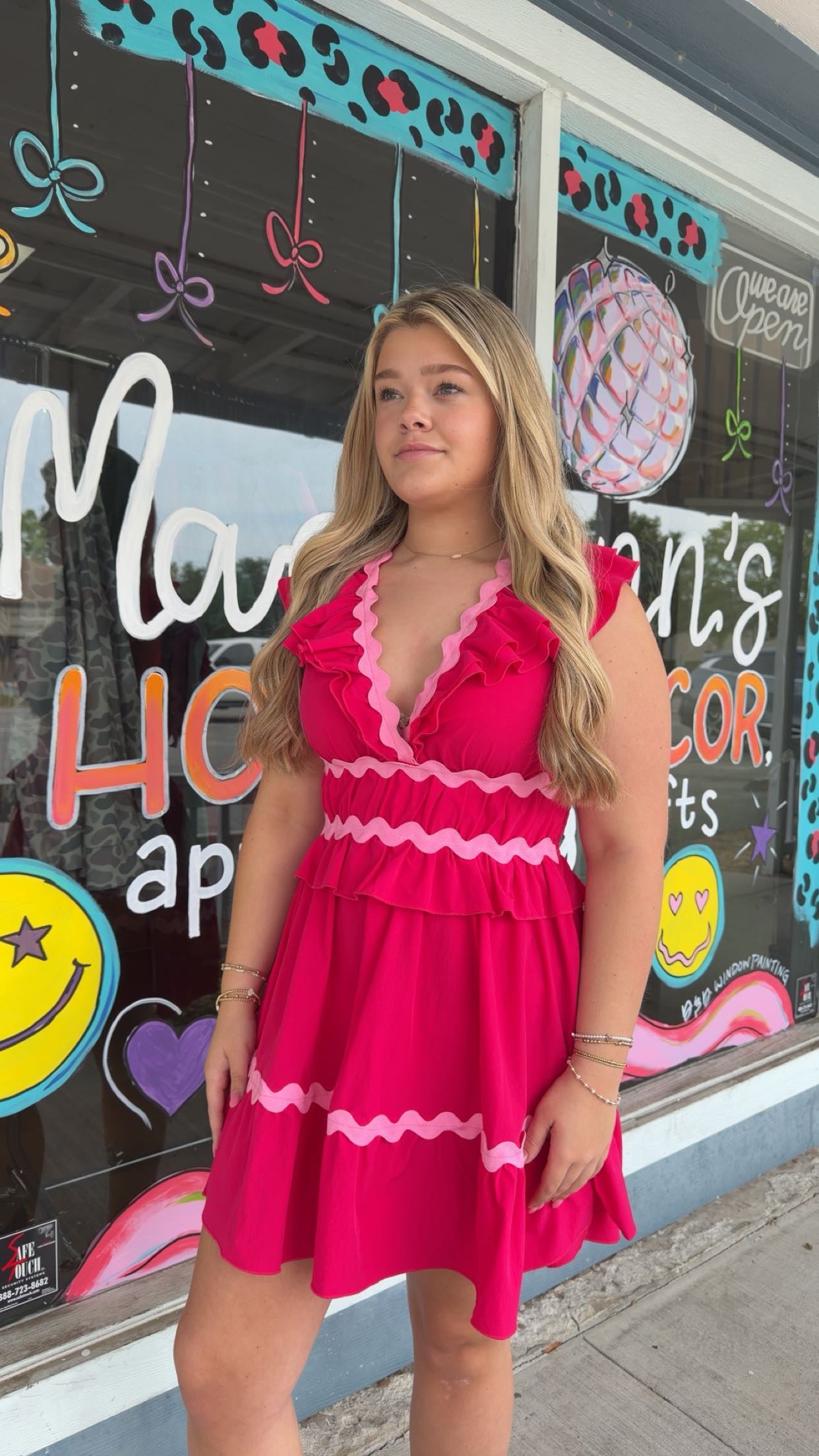 Hot Pink Light Pink Dress