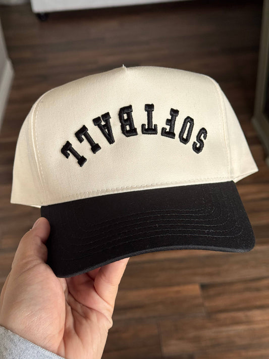 Embroidered Upside Down Softball Hat