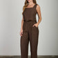 TEXTURED HIGH ELASTIC WAIST LOUNGE PANTS