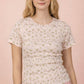 Floral Print Fitted Casual Top