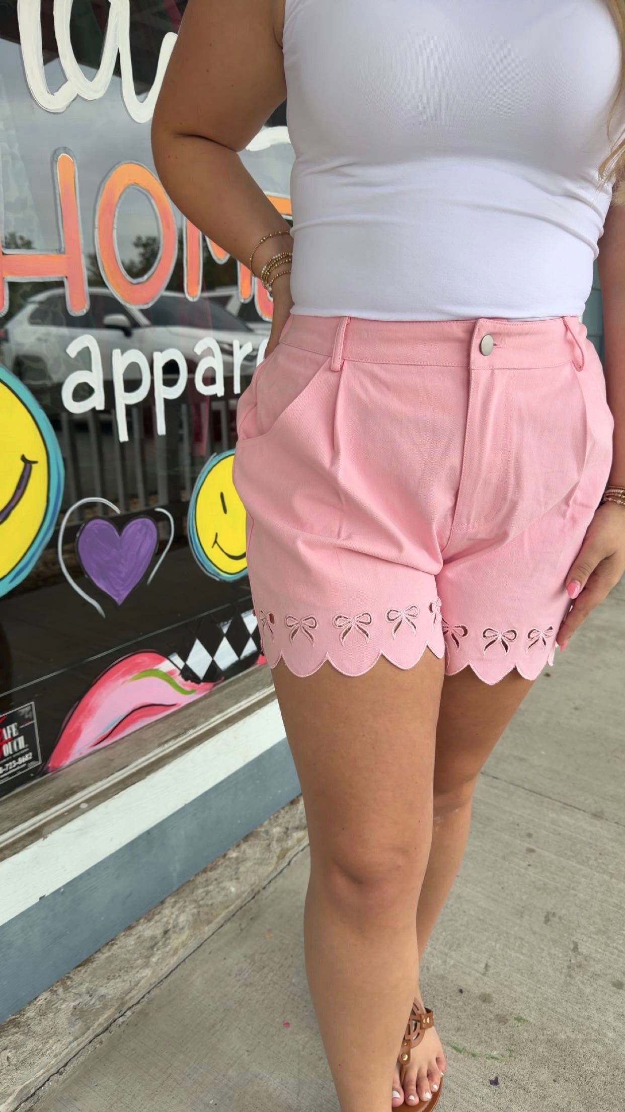 Pink Bow Shorts