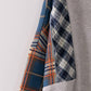 Contrast Plaid Sleeve Top