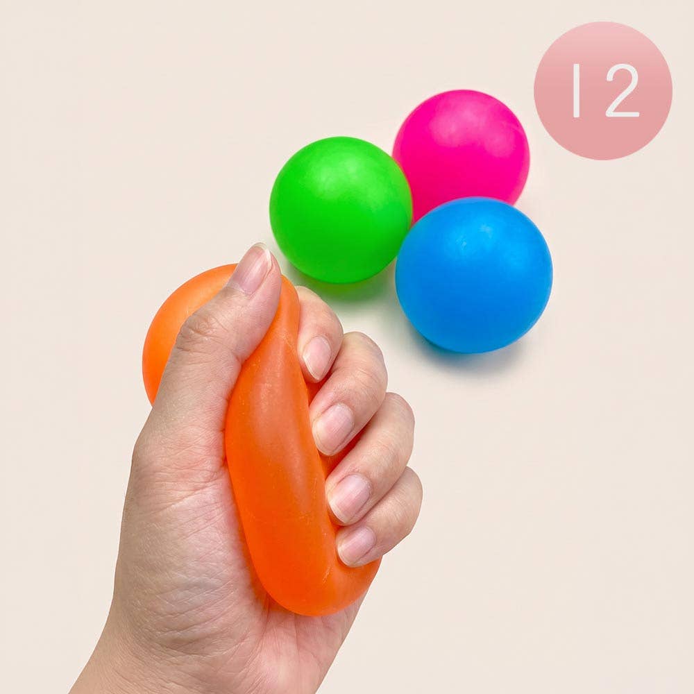 12PCS - Color Ball Squeeze Squishy Stress Relief Toy